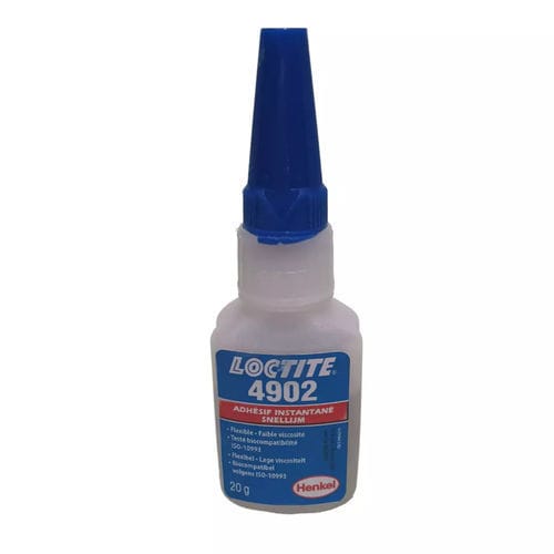 Colla di assemblaggio medicale cianoacrilato - LOCTITE® 4902 - Henkel - per dispositivi medici monouso / per metallo / per plastica