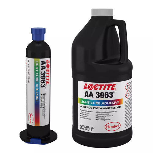 Colla di assemblaggio medicale acrilica - LOCTITE&reg; AA 3963 - Henkel - per dispositivi medici / per metallo / per plastica