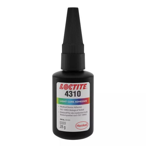Colla di assemblaggio medicale cianoacrilato - LOCTITE&reg; 4310 - Henkel - per apparecchiature mediche / per metallo / per gomma