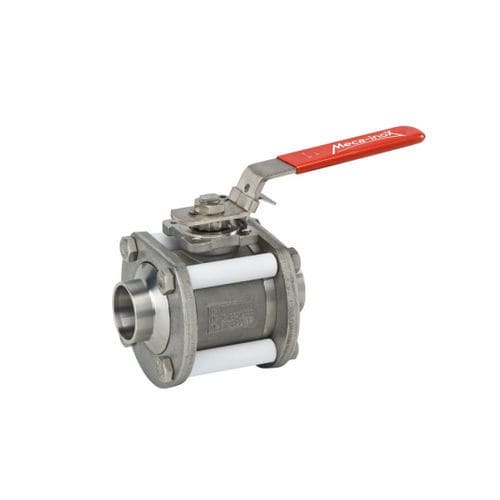 Valvola a sfera - PS4 H - Meca-Inox - per fluidi corrosivi / per l'industria farmaceutica / per pezzi
