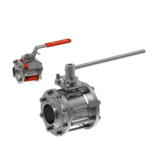Valvola pneumatica - PZ4 I - Meca-Inox - per vapore / per l'industria farmaceutica / per flangia