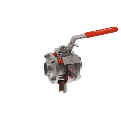 Valvola pneumatica - PZ4 I ET - Meca-Inox - per vapore / per prodotti alimentari / per flangia
