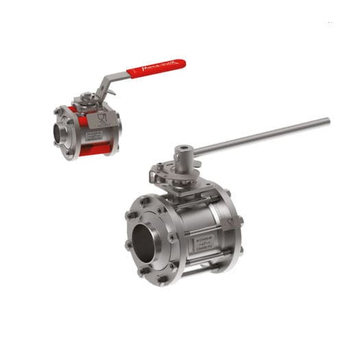 Valvola pneumatica - PH4 I - Meca-Inox - per l'industria del gas / filettata / 3 pezzi