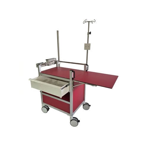Carrello di emergenza - Guido Buschmeier Maschinenbau - per terapia intensiva / ospedaliero / in acciaio inossidabile