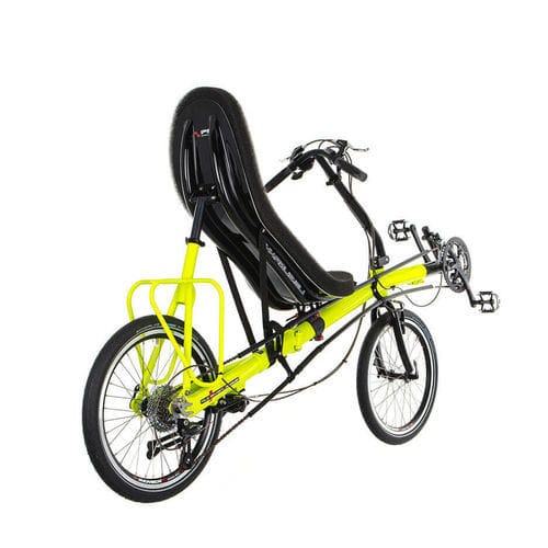 Triciclo reclinato a pedali - Origami - Azub Bike - per adulto / giallo / telaio in acciaio