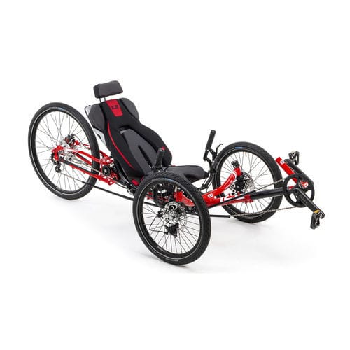 Triciclo reclinato a pedali - SPRINT X TOUR - ICE Trikes - per adulto / nero / rosso