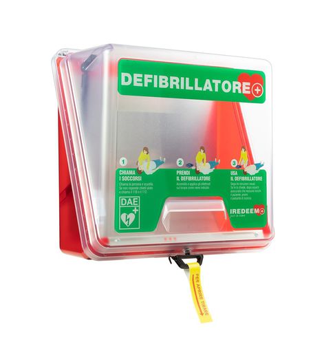 Armadio per defibrillatore - TECA LH - IREDEEM - per ospedale / con sportello / a muro
