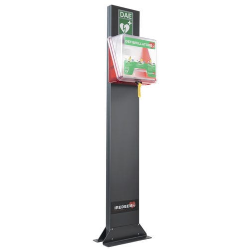 Armadio per defibrillatore - TOTEM L - IREDEEM - per ospedale / con sportello / 1 porta