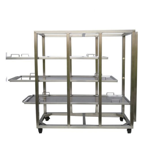 Scaffalatura 3 ripiani - YSSTG-CFJ3 - YSENMED - per stoccaggio di cadaveri / con struttura aperta / in acciaio inox