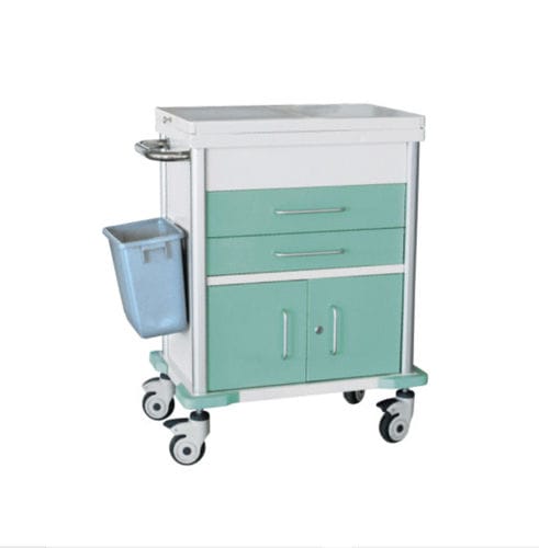 Carrello di emergenza - B 45 - Tianjin Kangli Medical Instrument - per uso generale / in alluminio / con cestello