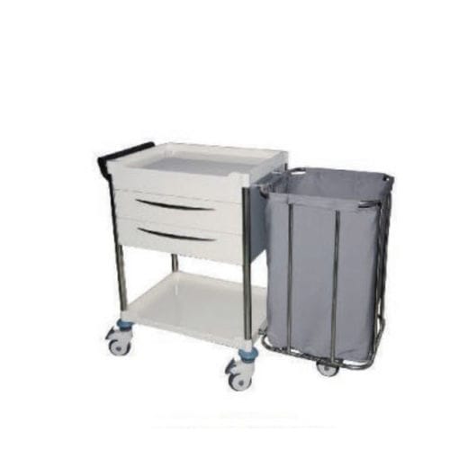 Carrello portabiancheria medico - B-23 - Tianjin Kangli Medical Instrument - con ripiano / a doppia porta / 1 sacco