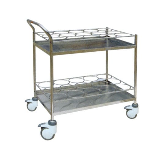 Carrello medico - Tianjin Kangli Medical Instrument - in acciaio inossidabile / con ripiano / mobile