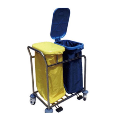 Carrello portabiancheria per sacchi sporchi - Tianjin Kangli Medical Instrument - medico / per biancheria / 2 sacchi