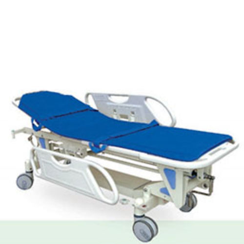 Barella con carrello passamalati - Tianjin Kangli Medical Instrument - idraulica / ad altezza regolabile / a 2 sezioni