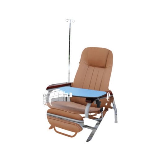 Poltrona per trasfusione di sangue manuale - E 2  - Tianjin Kangli Medical Instrument - a 3 sezioni / con poggiagambe / ad altezza fissa