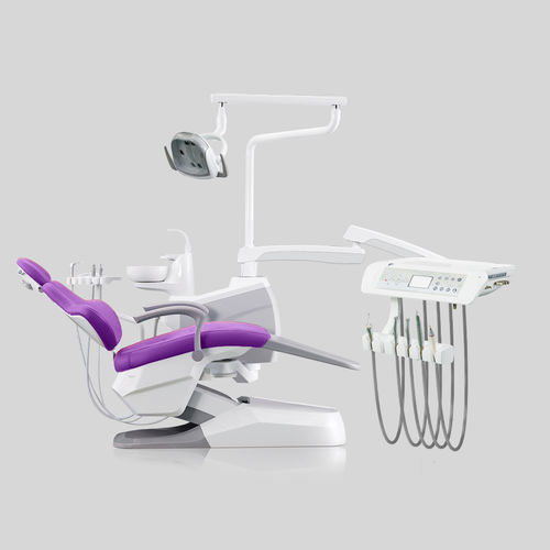 Riunito odontoiatrico con poltrona elettrica - A5 - FOSHAN ESAY MEDICAL TECHNOLOGY CO.,LTD - con poggiatesta flessibile / con sistema di igiene / con portastrumenti