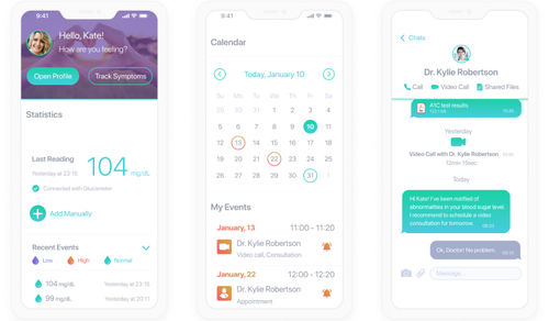 Applicazione mobile medica - ScienceSoft - di gestione / di monitoraggio / di pianificazione