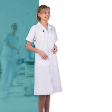 Camice ospedaliero per donna - ALEXANDRIE - FIL'MED - in cotone / in poliestere / bianco