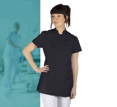 Casacca medica per donna - ELVIRA - FIL'MED - in poliestere / in cotone / blu