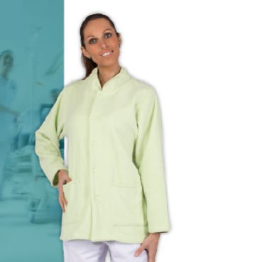 Casacca medica per donna - ONTARIO - FIL'MED - in poliestere / blu / bianca