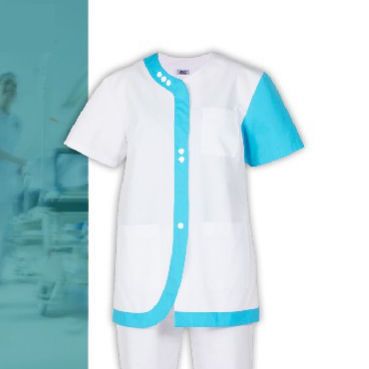 Casacca medica per donna - BOLOGNA - FIL'MED - in poliestere / in cotone / bianca