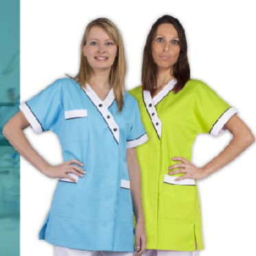 Casacca medica per donna - BYZANTINE - FIL'MED - in poliestere / in cotone / blu