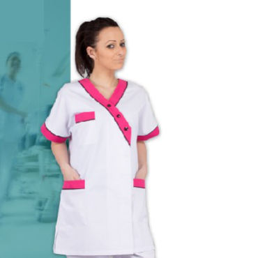 Casacca medica per donna - BYZANCE - FIL'MED - in poliestere / in cotone / bianca