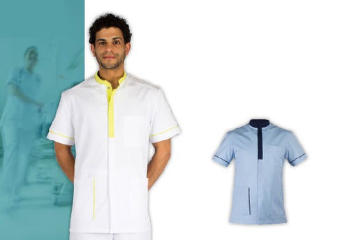 Casacca medica unisex - MACA - FIL'MED - in poliestere / in cotone / bianca