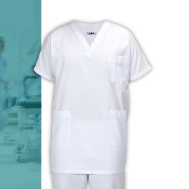 Casacca medica unisex - EVEREST - FIL'MED - in poliestere / in cotone / blu