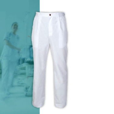 Pantalone medico per uomo - SUMATRA - FIL'MED - in poliestere / in cotone / bianco