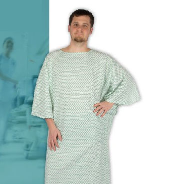 Camice per paziente unisex - FIDJI - FIL'MED - in cotone / in poliestere / verde