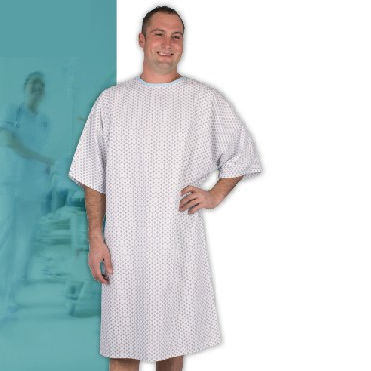 Camice per paziente unisex - ALONG - FIL'MED - in cotone / in poliestere / bianco