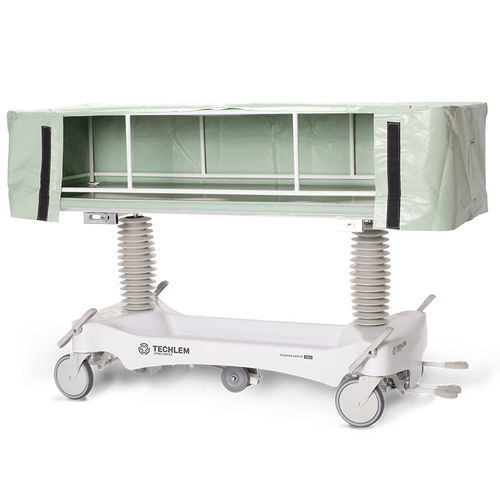 Barella mortuaria con carrello - 5000 series - Techlem Medical Corporation - idraulica / ad altezza regolabile / bariatrica