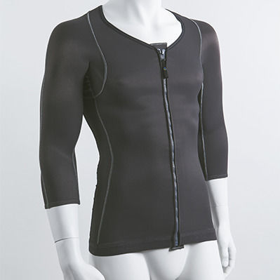 Gilet compressivo per supporto posturale - NOVATEX MEDICAL - per uomo / nero / blu