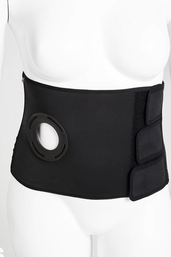 Ortesi di stabilizzazione addominale - NOVASTOM - NOVATEX MEDICAL - per adulti / flessibile / con apertura per sacca per colostomia