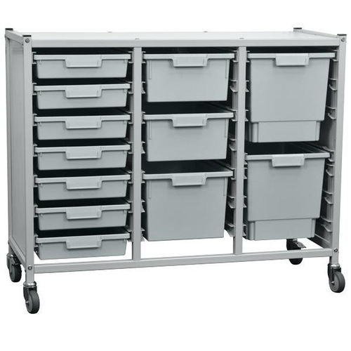 Carrello ospedaliero - HI-MK8AB-3S-71 - Handle-iT - di stoccaggio / con piano di appoggio / mobile