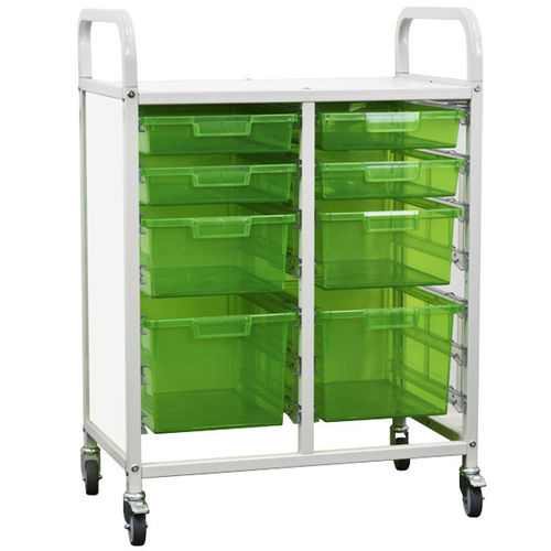 Carrello medico - HI-MK8-2S-71 - Handle-iT - ospedaliero / di stoccaggio / con piano di appoggio