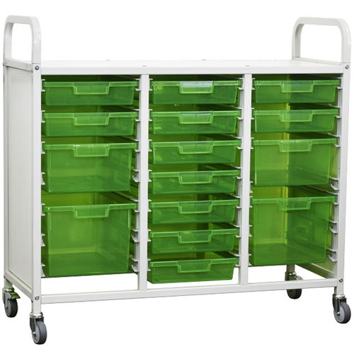 Carrello ospedaliero - HI-MK8-3S-71 - Handle-iT - di stoccaggio / con piano di appoggio / modulare