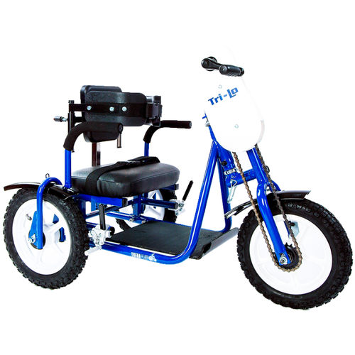 Triciclo reclinato a pedali - Tri-Lo - RMS Rehab - per adulto / nero / blu