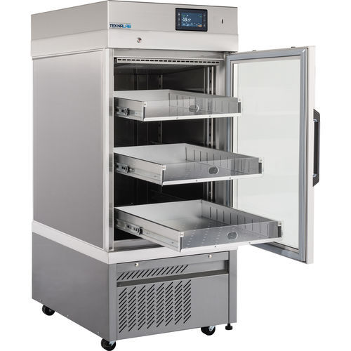 Frigorifero per banca del sangue - 0021 NFP EMO - Teknaline Srl - ad armadio / 1 porta / con porta in vetro