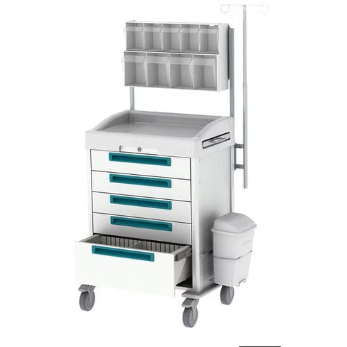 Carrello per anestesia - PREMIUM - Viviam Med - 6 cassetti / mobile