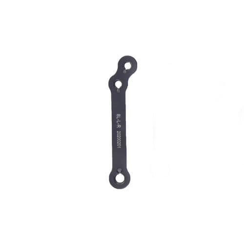 Placca ossea di compressione a uso veterinario per tibia - 8L-L-R - Biosurgex - bloccata
