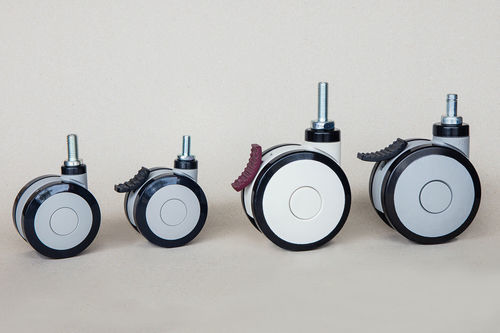 Ruota con freno - T(SD)-75(PU) - K.Y.C Caster - in poliuretano / girevole