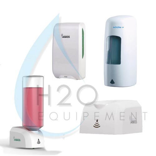 Distributore per gel igienizzante - H2O Equipement - di sapone / automatico / da parete