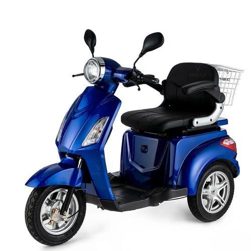 Scooter per disabili elettrico - 15-BLU - Veleco - a 3 ruote / con cestello