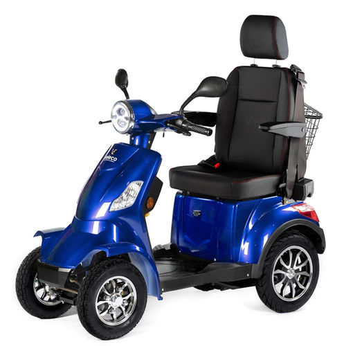 Scooter per disabili elettrico - FAS-CAP-BLU - Veleco - a 4 ruote / con cestello