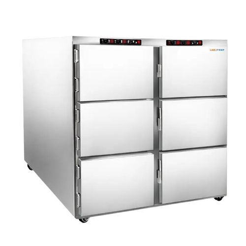 Cella mortuaria frigorifera per barelle mortuarie - MOR-10 - Labotemp Systems - 6 salme / a carico frontale / con rotelle