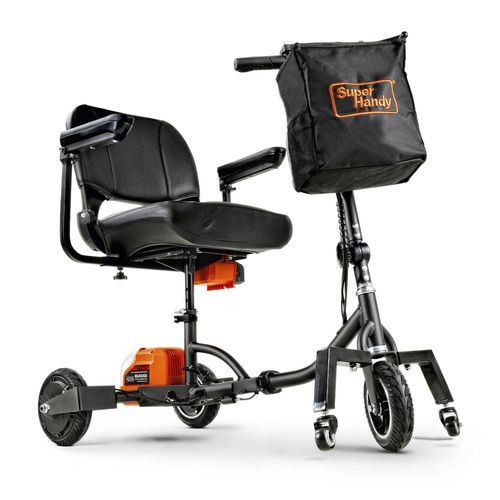 Scooter per disabili elettrico - Passport Plus - SuperHandy - 5 ruote / pieghevole / con cestello