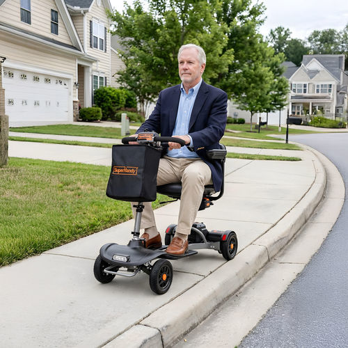 Scooter per disabili elettrico - Passport Flex - SuperHandy - a 4 ruote / con cestello / pieghevole