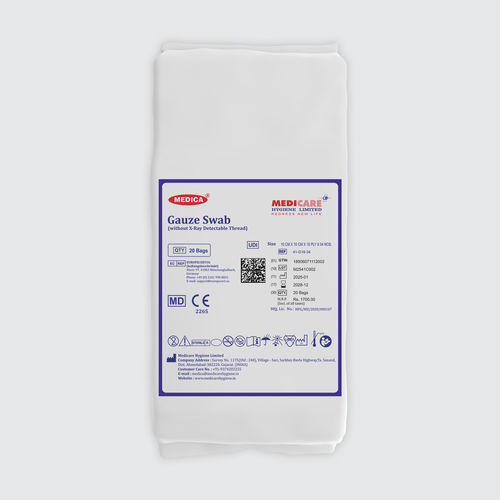 Compressa di garza in cotone - Medica  - Medicare Hygiene Ltd., - sterile / assorbente